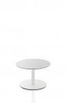 Tisch Kaleox, Basisversion; <br>runde Tischplatte  60 cm, wei; <br>Gestell wei lackiert; Tischhhe 40 cm
