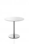 Tisch Kaleox, Basisversion; <br>runde Tischplatte  80 cm, wei; <br>Gestell verchromt; Tischhhe 74 cm
