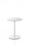 Tisch Kaleox, Basisversion; <br>runde Tischplatte  60 cm, wei; <br>Gestell wei lackiert; Tischhhe 74 cm